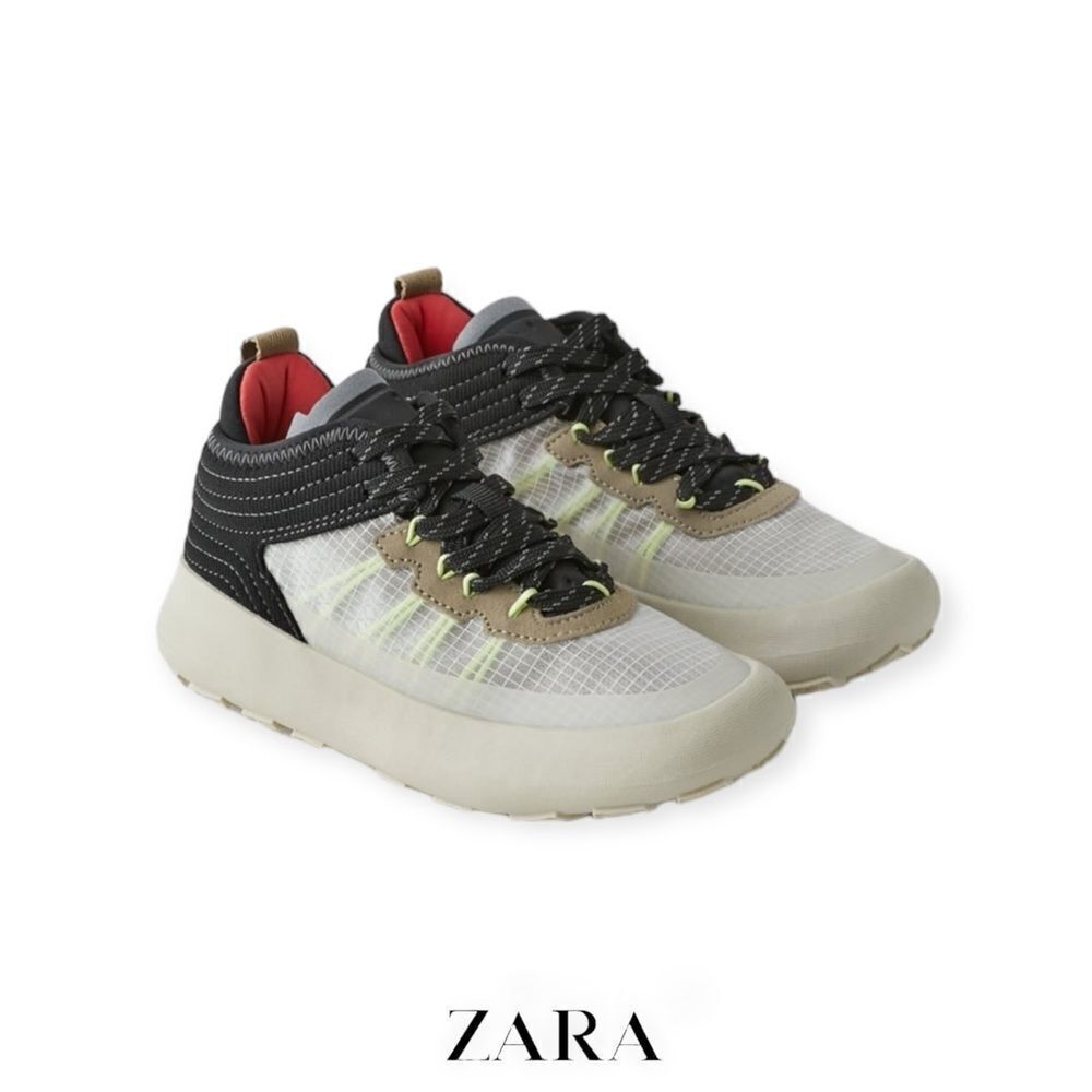 ZARA Kids | Gray | MESH HIGH-TOP SNEAKERS